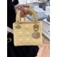 DIOR Mini Lady Dior Bag Pale Yellow Cannage Lambskin Gold Hardware