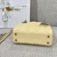 DIOR Mini Lady Dior Bag Pale Yellow Cannage Lambskin Gold Hardware