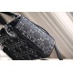 DIOR Mini Lady Dior Bag Black Strass Cannage Satin Sliver Hardware