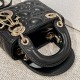 DIOR Lady Dior Micro Bag Black Cannage Lambskin Gold Hardware