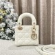 DIOR Lady Dior Micro Bag Latte Cannage Lambskin Gold Hardware