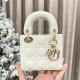 DIOR Lady Dior Micro Bag Latte Cannage Lambskin Gold Hardware