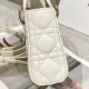 DIOR Lady Dior Micro Bag Latte Cannage Lambskin Gold Hardware