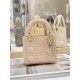 DIOR Lady Dior Micro Bag Powder Pink Cannage Lambskin Gold Hardware