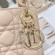 DIOR Lady Dior Micro Bag Powder Pink Cannage Lambskin Gold Hardware