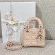 DIOR Lady Dior Micro Bag Powder Pink Cannage Lambskin Gold Hardware