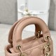 DIOR Lady Dior Micro Bag Rose des Vents Cannage Lambskin Gold Hardware