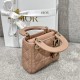 DIOR Lady Dior Micro Bag Rose des Vents Cannage Lambskin Gold Hardware