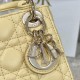 DIOR Lady Dior Micro Bag Pale Yellow Cannage Lambskin Gold Hardware