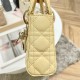 DIOR Lady Dior Micro Bag Pale Yellow Cannage Lambskin Gold Hardware