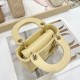 DIOR Lady Dior Micro Bag Pale Yellow Cannage Lambskin Gold Hardware