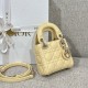 DIOR Lady Dior Micro Bag Pale Yellow Cannage Lambskin Gold Hardware