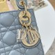 DIOR Lady Dior Micro Bag Cloud Blue Cannage Lambskin Gold Hardware