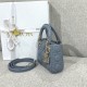 DIOR Lady Dior Micro Bag Cloud Blue Cannage Lambskin Gold Hardware