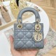 DIOR Lady Dior Micro Bag Cloud Blue Cannage Lambskin Gold Hardware