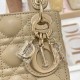 DIOR Lady Dior Micro Bag Sand-Colored Cannage Lambskin Gold Hardware