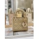 DIOR Lady Dior Micro Bag Sand-Colored Cannage Lambskin Gold Hardware