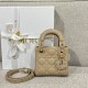 DIOR Lady Dior Micro Bag Sand-Colored Cannage Lambskin Gold Hardware