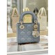 DIOR Lady Dior Micro Bag Cloud Blue Cannage Lambskin Gold Hardware