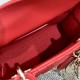 DIOR Lady Dior Micro Bag Bright Red Cannage Lambskin Gold Hardware