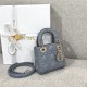 DIOR Lady Dior Micro Bag Cloud Blue Cannage Lambskin Gold Hardware