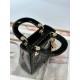 DIOR Lady Dior Micro Bag Black Patent Cannage Lambskin Gold Hardware