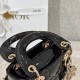 DIOR Lady Dior Micro Bag Black Patent Cannage Lambskin Gold Hardware