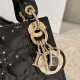 DIOR Lady Dior Micro Bag Black Patent Cannage Lambskin Gold Hardware