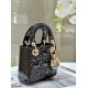 DIOR Lady Dior Micro Bag Black Patent Cannage Lambskin Gold Hardware