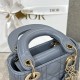 DIOR Lady Dior Micro Bag Cloud Blue Cannage Lambskin Gold Hardware