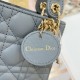 DIOR Lady Dior Micro Bag Cloud Blue Cannage Lambskin Gold Hardware