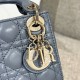 DIOR Lady Dior Micro Bag Cloud Blue Cannage Lambskin Gold Hardware