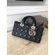 DIOR Medium Lady D-Joy Bag Black Cannage Lambskin Gold Hardware