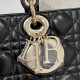 DIOR Medium Lady D-Joy Bag Black Cannage Lambskin Gold Hardware