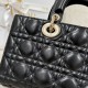 DIOR Medium Lady D-Joy Bag Black Cannage Lambskin Gold Hardware