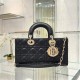 DIOR Medium Lady D-Joy Bag Black Cannage Lambskin Gold Hardware