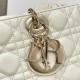 DIOR Medium Lady D-Joy Bag Latte Cannage Lambskin Gold Hardware