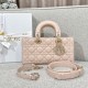 DIOR Medium Lady D-Joy Bag Powder Pink Cannage Lambskin Gold Hardware