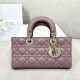 DIOR Medium Lady D-Joy Bag Peony Pink Cannage Lambskin Gold Hardware