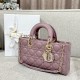 DIOR Medium Lady D-Joy Bag Peony Pink Cannage Lambskin Gold Hardware