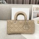 DIOR Medium Lady D-Joy Bag Sand-Colored Cannage Lambskin Gold Hardware