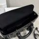 DIOR Medium Lady D-Joy Bag Black Cannage Calfskin with Diamond Motif