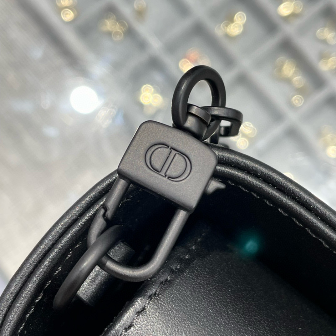 DIOR Medium Lady D-Joy Bag Black Cannage Calfskin with Diamond Motif