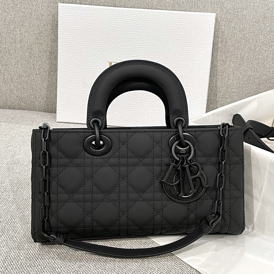 DIOR Medium Lady D-Joy Bag Ultramatte Black Cannage Calfskin