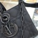 DIOR Medium Lady D-Joy Bag Ultramatte Black Cannage Calfskin