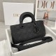 DIOR Medium Lady D-Joy Bag Ultramatte Black Cannage Calfskin