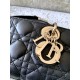 DIOR Small Lady D-Joy Bag Black Cannage Lambskin Gold Hardware