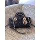 DIOR Small Lady D-Joy Bag Black Cannage Lambskin Gold Hardware