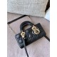 DIOR Small Lady D-Joy Bag Black Cannage Lambskin Gold Hardware