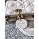 DIOR Small Lady D-Joy Bag Latte Cannage Lambskin Gold Hardware